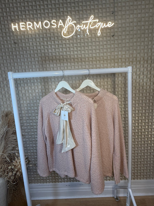 Tie Neck Sparkle Jumper
