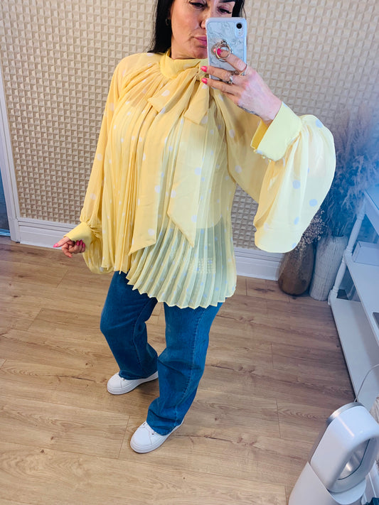 Yellow Polka Dot Blouse