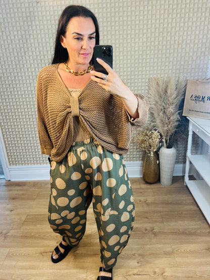 Big Spots Barrel Leg Trouser