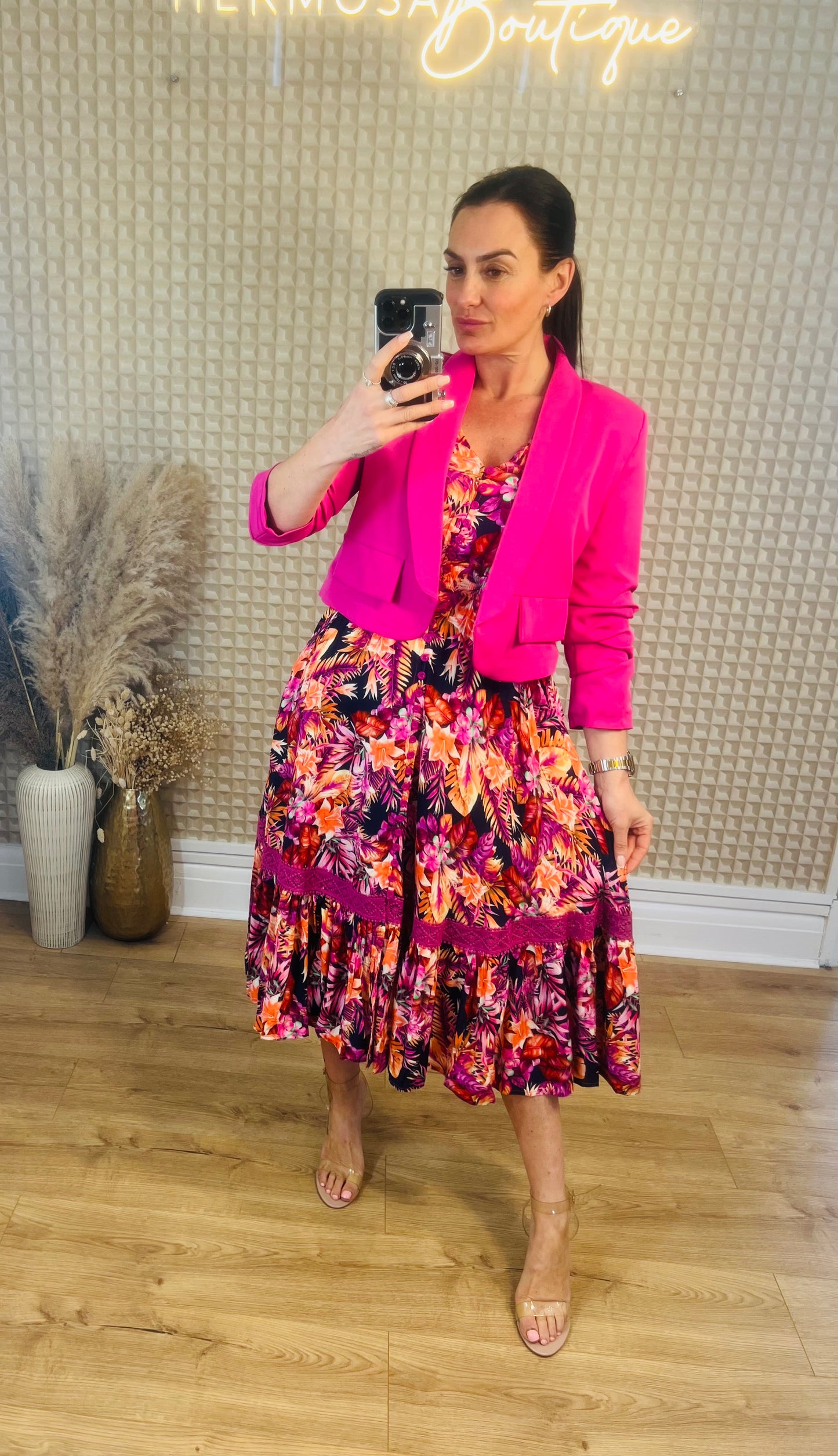 Stella Morgan Purple coral dress