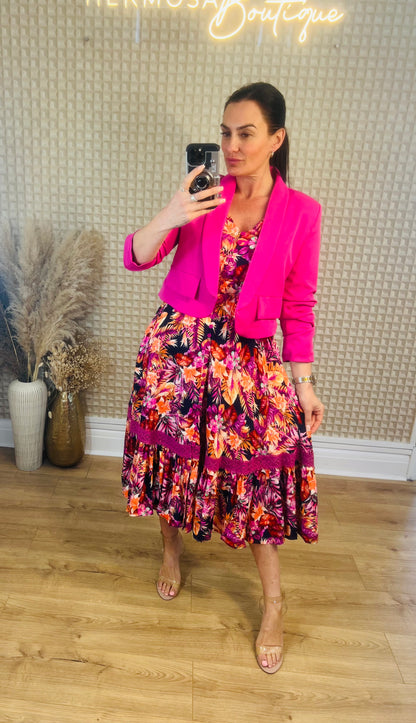 Stella Morgan Purple coral dress