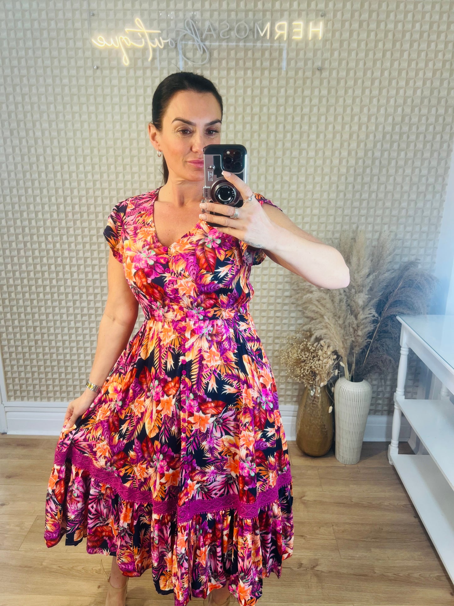 Stella Morgan Purple coral dress
