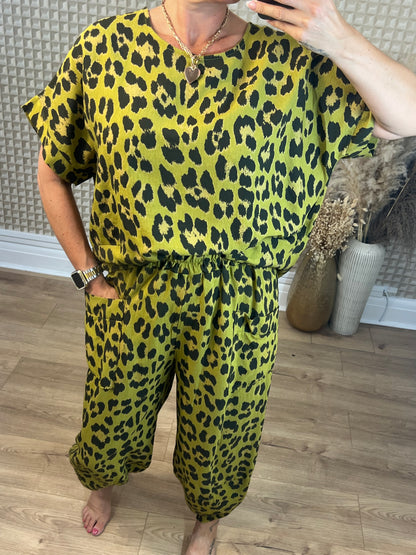 Olive Leopard Set