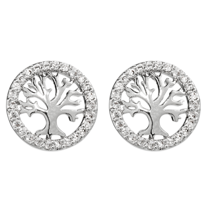 Tree Of Life Silver Earrings