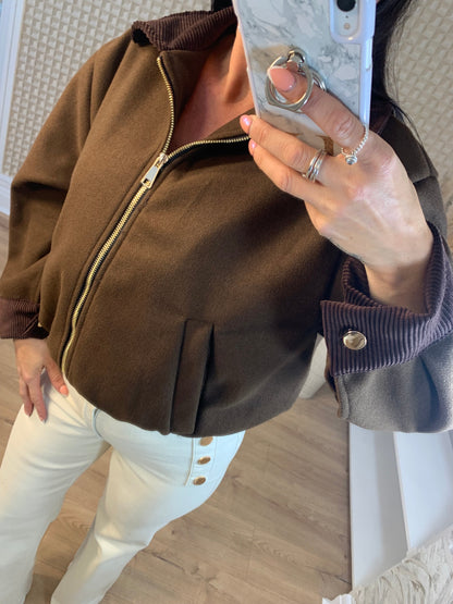 Cord Collar Bomber