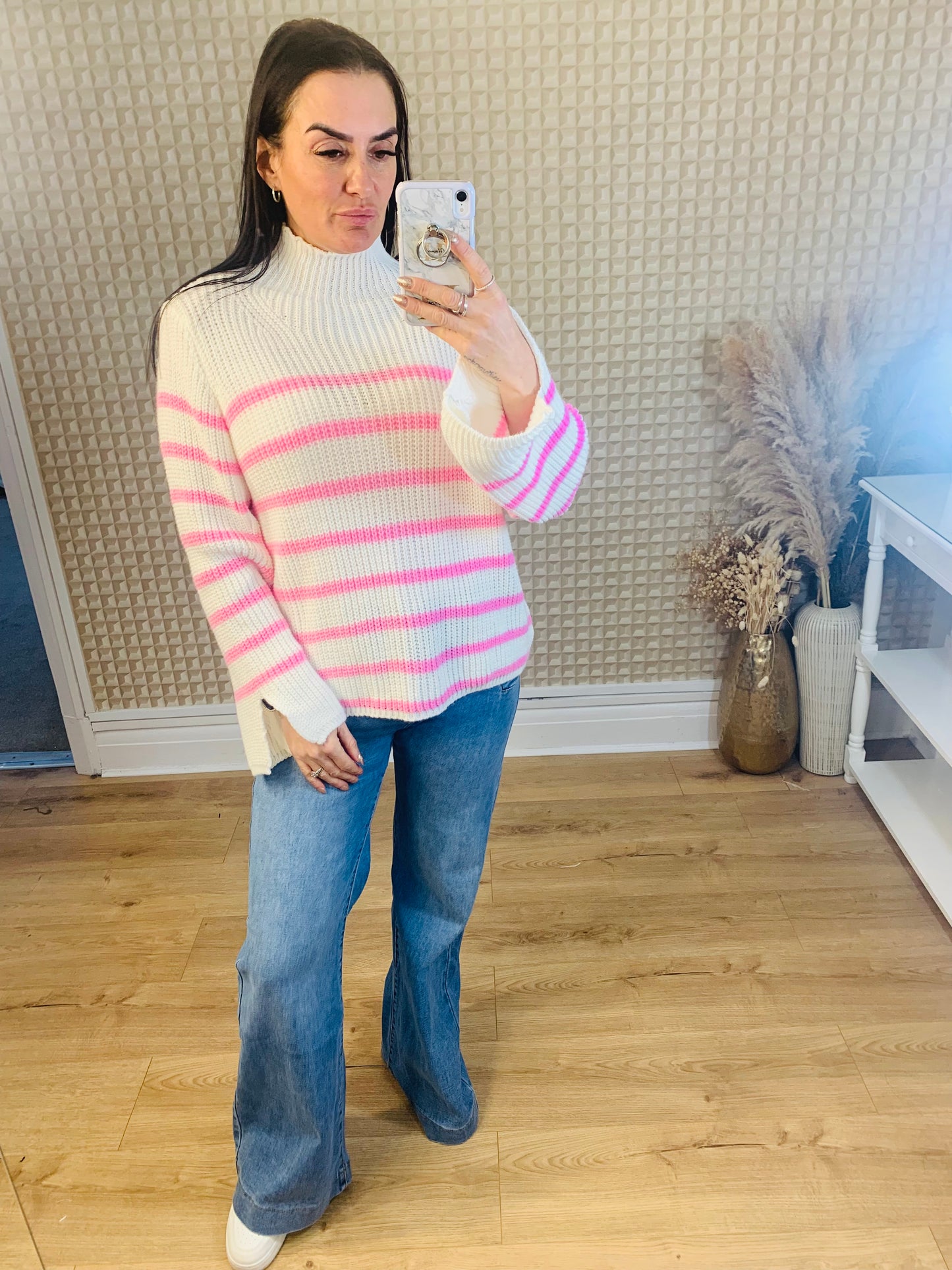 Pink Stripe Jumper