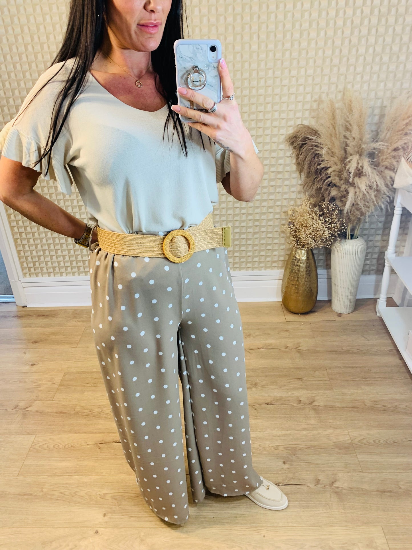Belted Spotty Pants