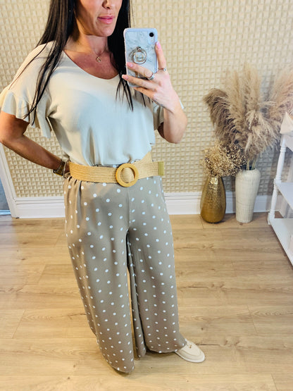 Belted Spotty Pants
