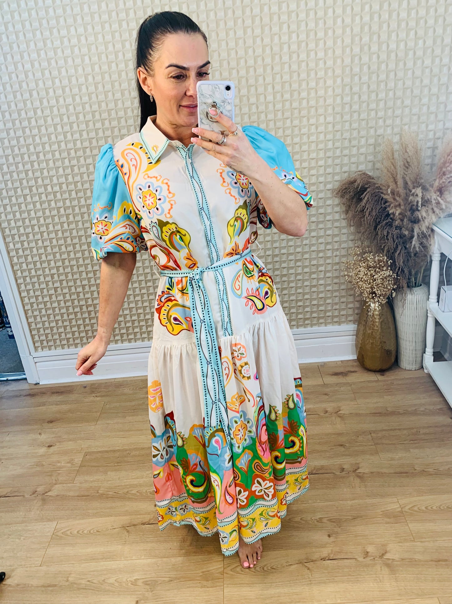 Stella Morgan Aqua Dress
