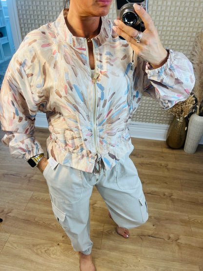 Flower Burst Silk Jacket