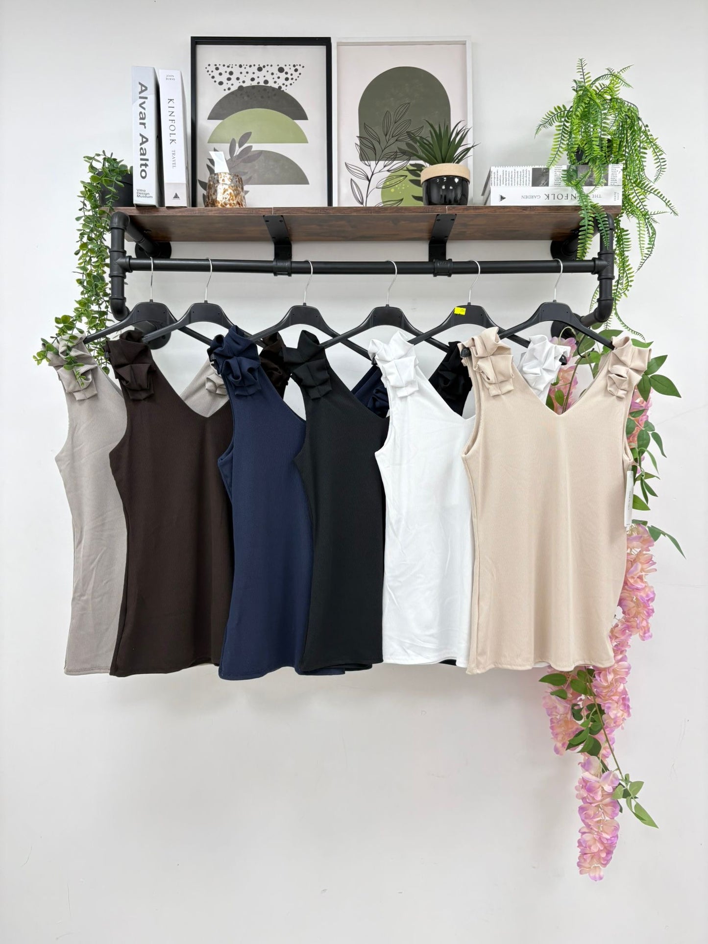 Ruffle Shoulder Vest