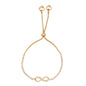 Infinity Heart Gold Drawstring Bracelet