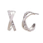Silver cross over hoop