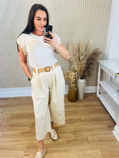 Belted Cullotte Trousers