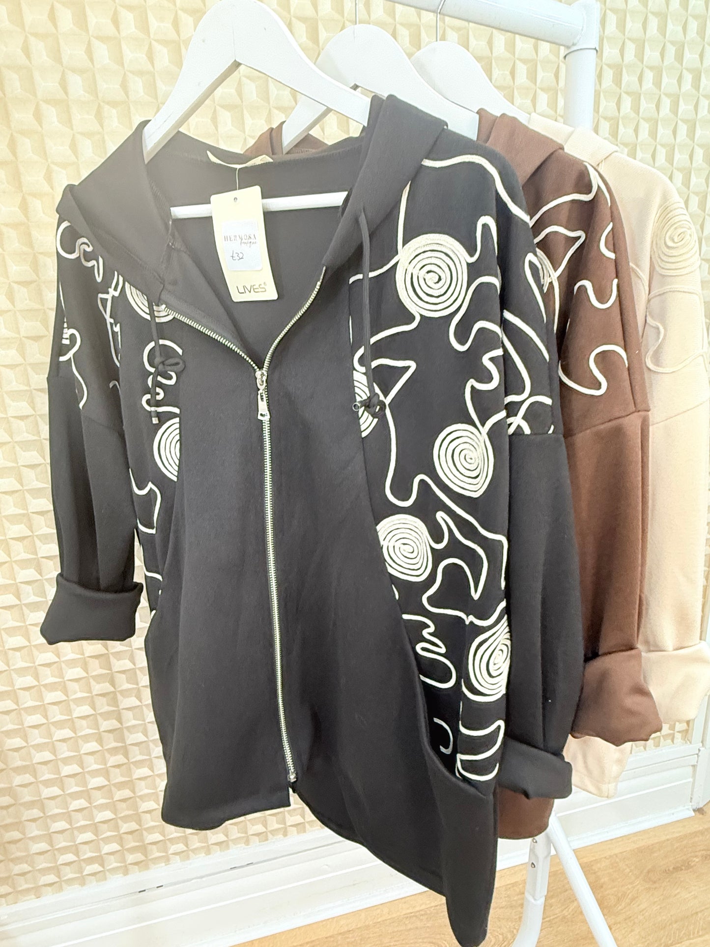 Swirl Hooded Jacket