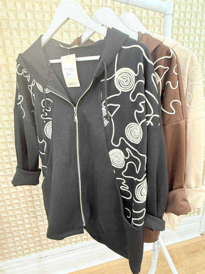 Swirl Hooded Jacket