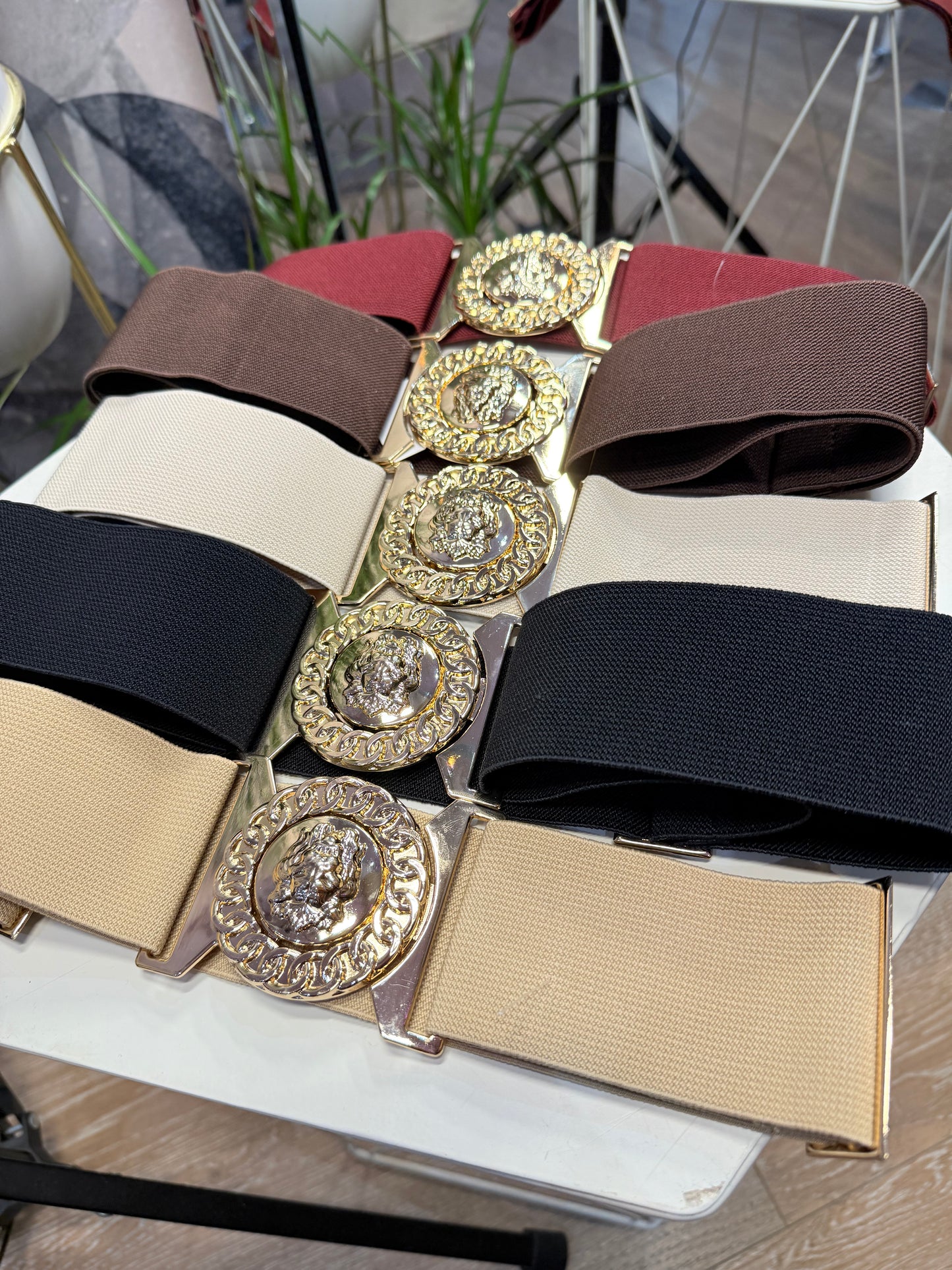 The Gold Lion Head Belt