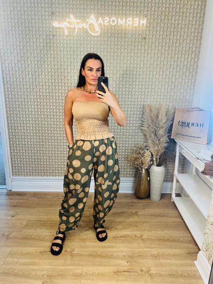 Big Spots Barrel Leg Trouser