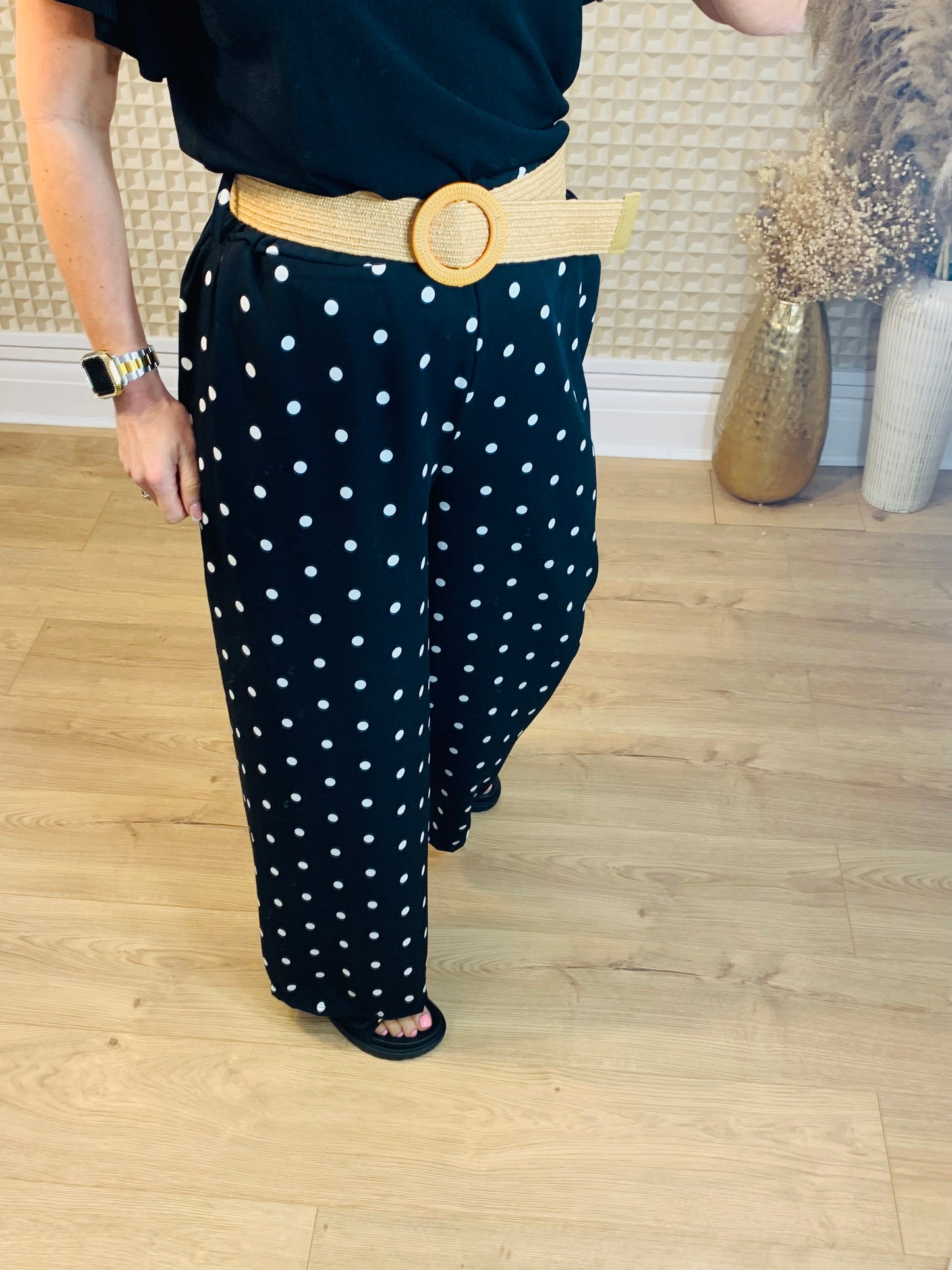 Belted Spotty Pants