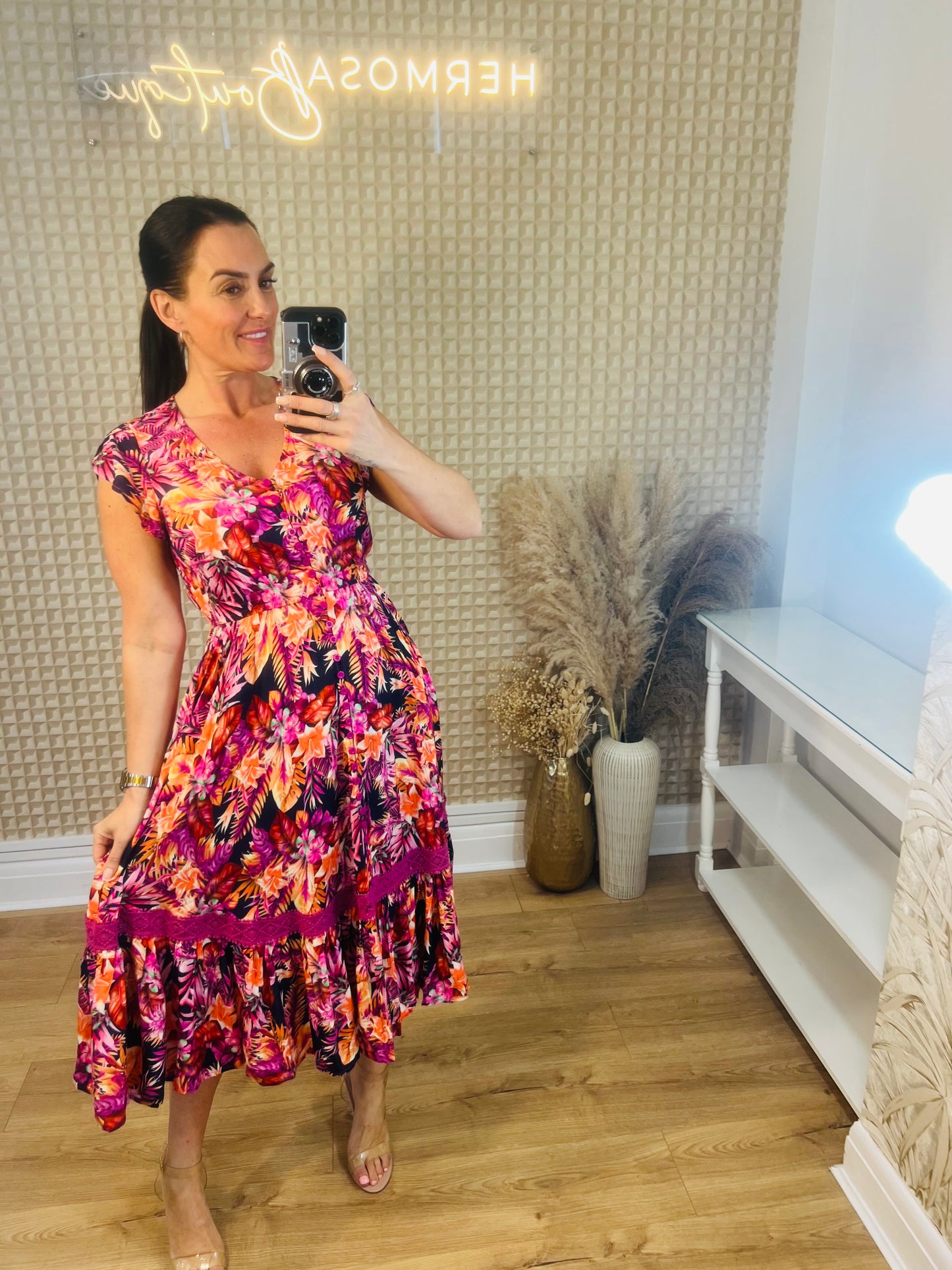 Stella Morgan Purple coral dress