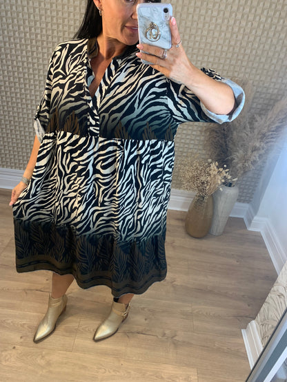 Zebra Smock Dress