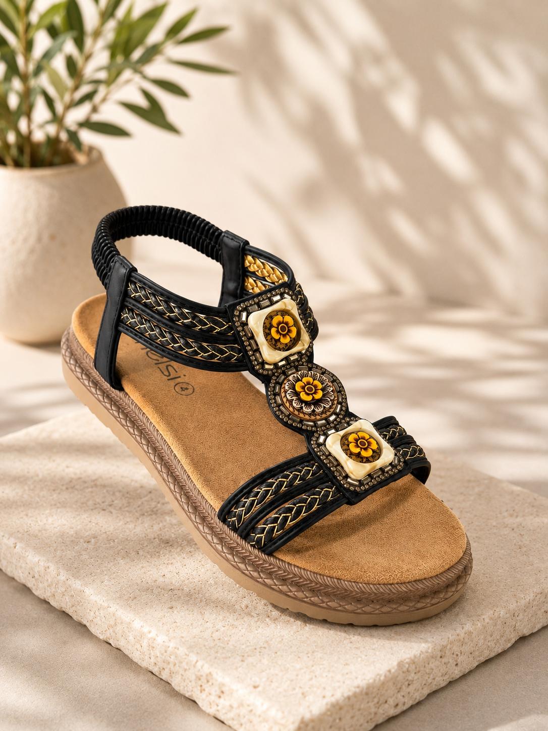 Black Malaga Sandals