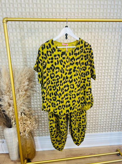 Olive Leopard Set