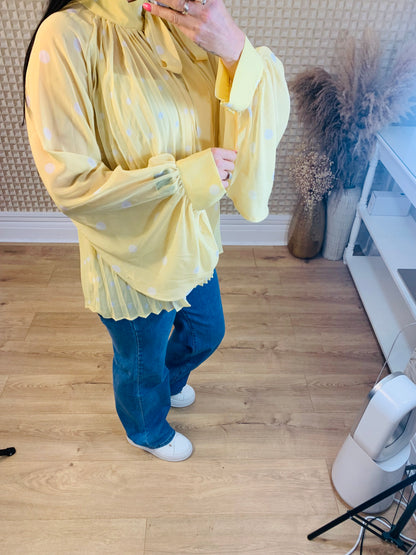 Yellow Polka Dot Blouse