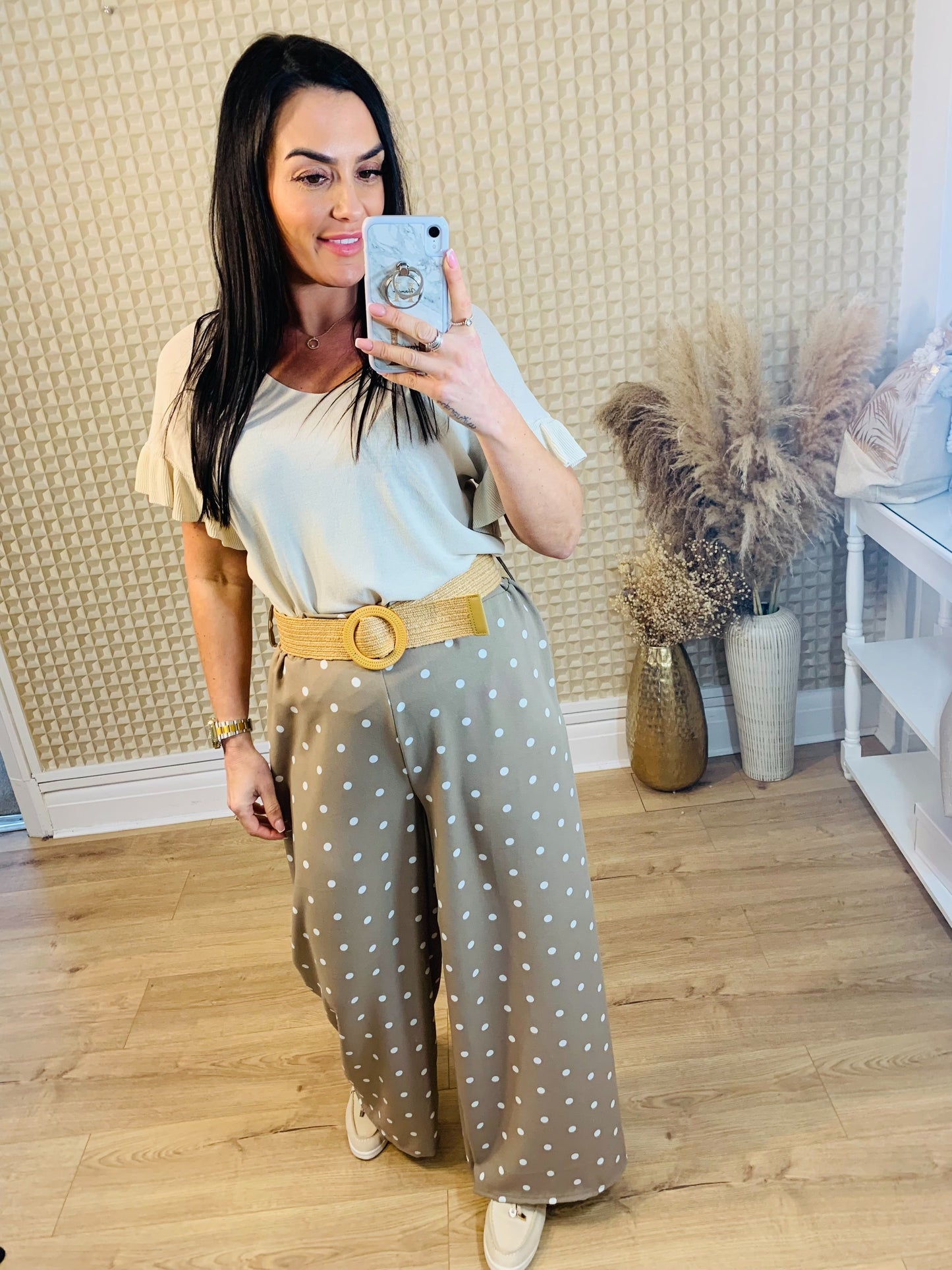 Belted Spotty Pants