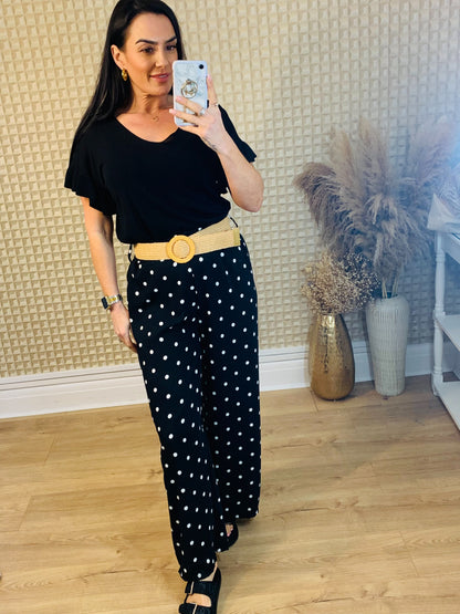 Belted Spotty Pants