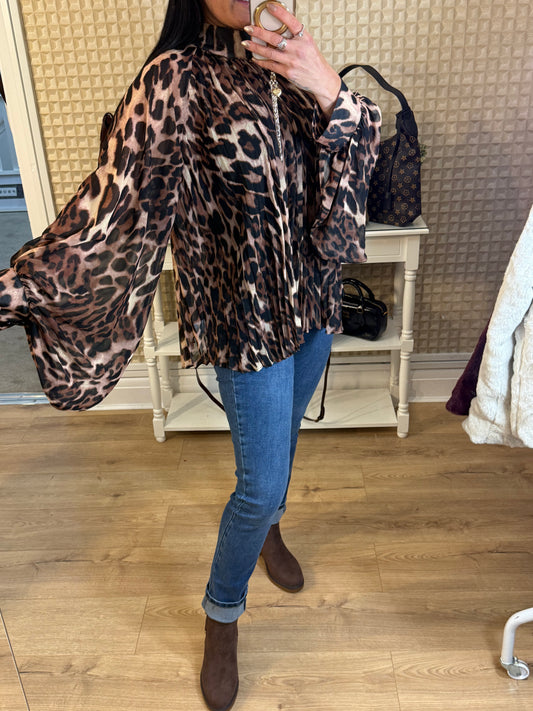 Leopard print blouse