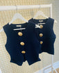 Navy Meshell Top