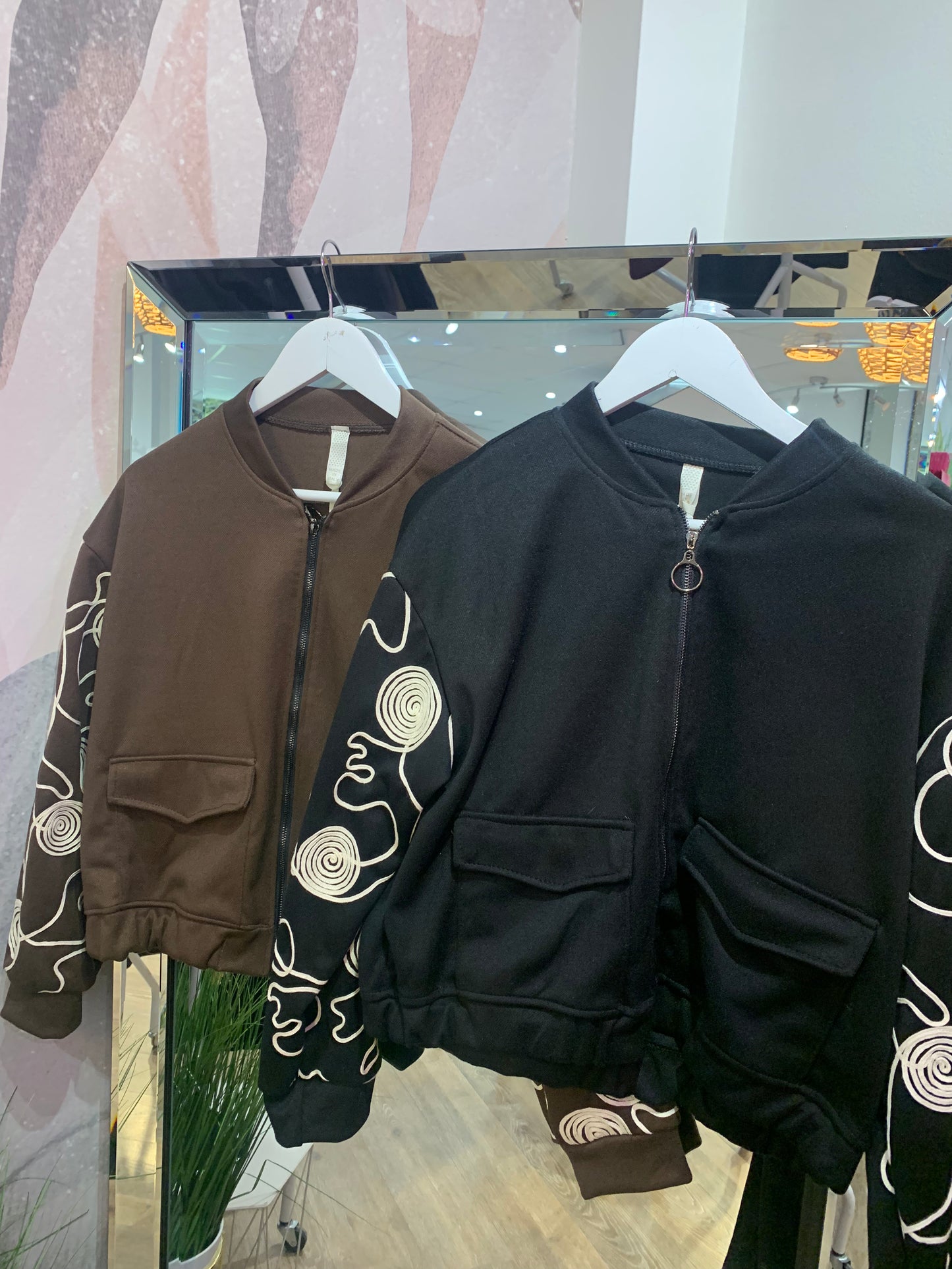 Swirl Sleeve Bomber
