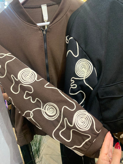 Swirl Sleeve Bomber