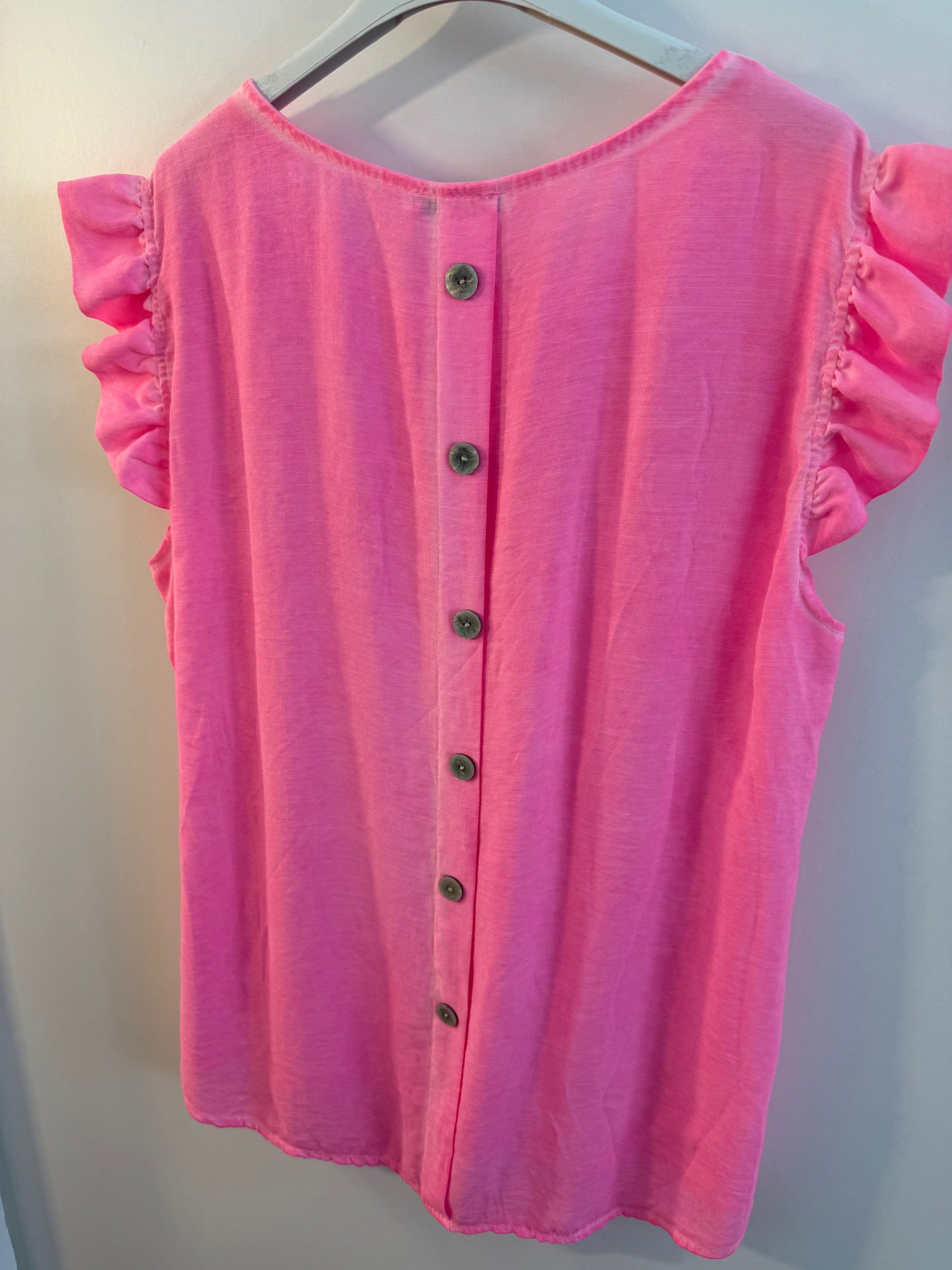 Button Back Neon Top