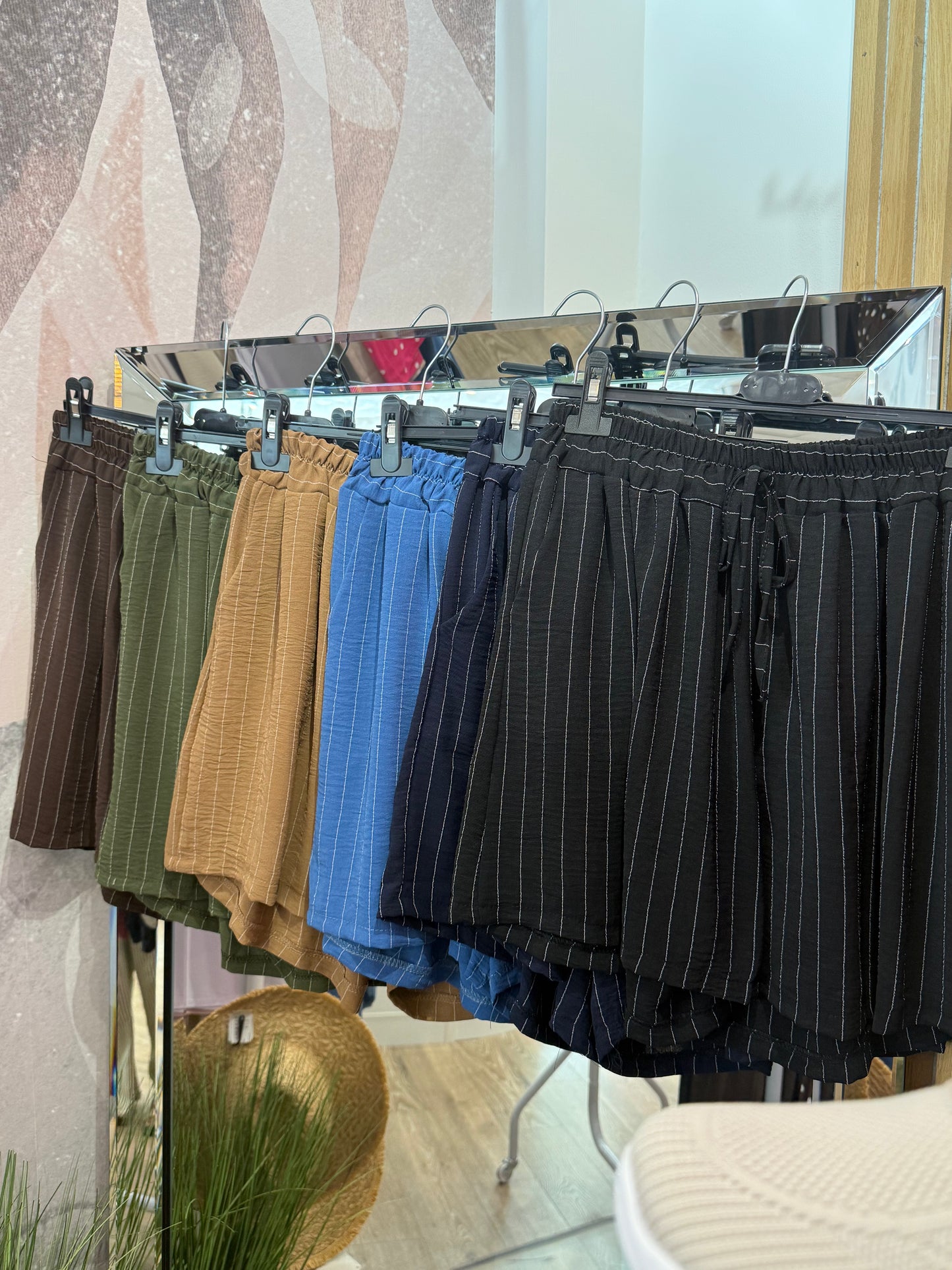 Pin stripe shorts