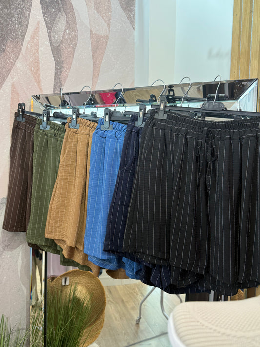 Pin stripe shorts
